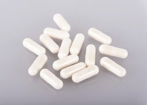 White medicine capsules