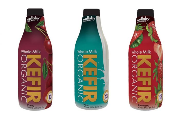 Organic whole milk kefir introduced by Wallaby Yogurt Company